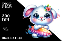 Baby Bunny Surfboard PNG Product Image 2