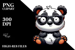 Goofy Panda with Sunglasses PNG Product Image 2