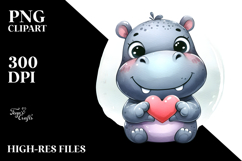 Hippo Love Sign, Transparent PNG Product Image 2