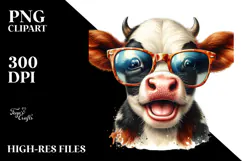 Enthusiastic Baby Cow, Transparent PNG Product Image 2