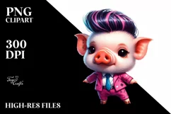 Proud Baby Pig Dancing PNG Product Image 3