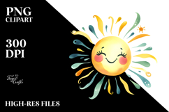 Whimsical Smiling Sun PNG Product Image 2