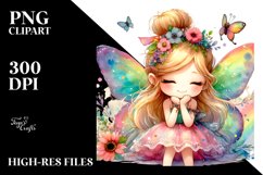 Colorful Watercolor Fairy Clipart Product Image 3
