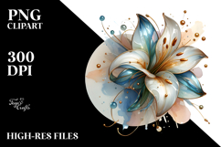 Glossy Lily Splash PNG Product Image 2