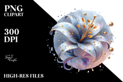 Glossy Lily Splash PNG Product Image 2