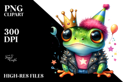 Cute Baby Frog with Party Hat PNG Product Image 2
