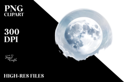 Simple Moon Digital Painting PNG Product Image 2