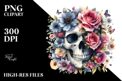Skull Butterfly with Cloud of Dust,Transparent PNG Product Image 2
