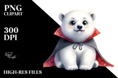 Baby Polar Bear with Spider Web Clipart Product Image 3