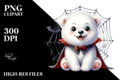 Baby Polar Bear with Spider Web Clipart Product Image 1