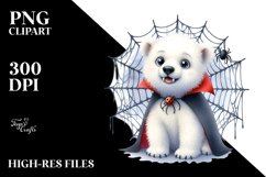 Baby Polar Bear with Spider Web Clipart Product Image 1