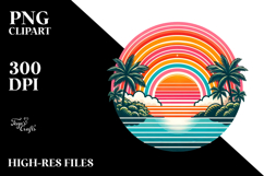 Retro Tropical Island Sunset Product Image 2