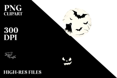 Simple Halloween Scene with Eerie Echoes PNG Product Image 2