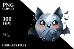 Funny Bat Painting, Vibrant PNG Product Image 2