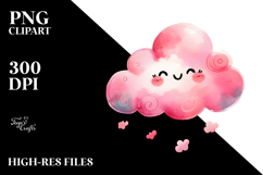 Whimsical Pinkish Cloud PNG Product Image 2