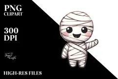 Funny Mummy Watercolor Image PNG Product Image 2