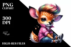 Cute Baby Deer Sitting PNG Product Image 3