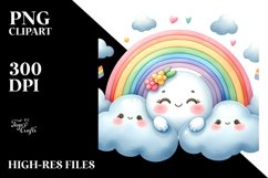 Rainbow Between Clouds PNG Product Image 2