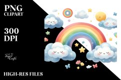 Rainbow Between Clouds PNG Product Image 2