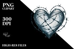 Heart with Barbwire, PNG Product Image 2