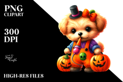 Cute Baby Dog Dressed for Halloween, High-Res PNG Product Image 2
