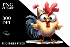 Funny Rooster Standing in 2 Legs | Clipart Product Image 2