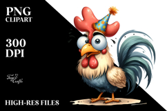 Funny Rooster Standing in 2 Legs | Clipart Product Image 2