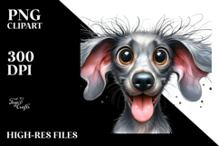 Cute Weimaraner Portrait, Transparent PNG Product Image 2