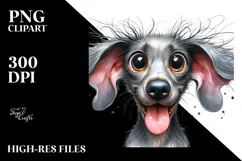 Cute Weimaraner Portrait, Transparent PNG Product Image 2