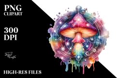 Magical Celestial Mushroom Watercolor Product Image 3