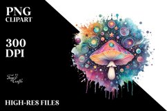 Magical Celestial Mushroom Watercolor Product Image 1