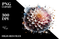 Glossy Dahlia Splash PNG Product Image 2