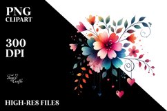 Boho Flower Watercolor PNG Product Image 2