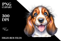 Happy Basset Hound, Transparent PNG Product Image 2