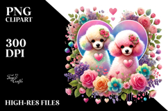 Colorful Digital Painting of Poodle with Heart Product Image 2