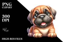 Baby Cartoon Bullmastiff, High-Res PNG Product Image 2