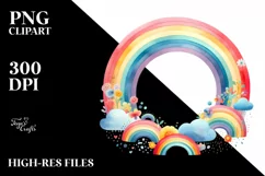 Colorful Watercolor Rainbow, Transparent PNG Product Image 3