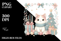 Pastel Christmas Scene, Transparent PNG Product Image 2