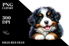 Whimsical Bernese Mountain Dog Sticker Product Image 2
