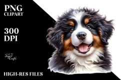 Playful Bernese Mountain Dog Cartoon Product Image 2
