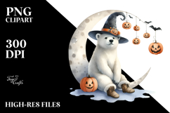 Cow and Polar Bear Halloween PNG Product Image 2