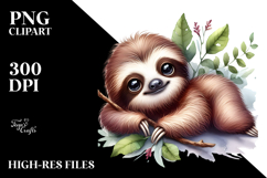 Cute Baby Sloth PNG Product Image 2