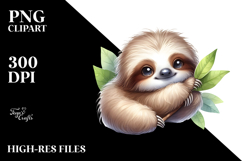 Cute Baby Sloth PNG Product Image 2