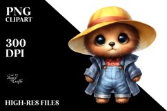 Baby Bear in Raincoat | Clipart Product Image 1