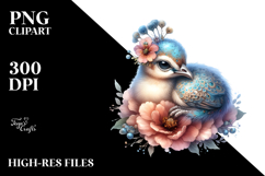Adorned Baby Peacock PNG Product Image 2