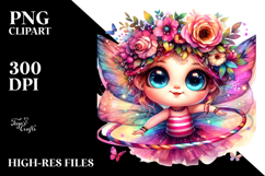 Vibrant Baby Fairy, Wearing Hula Hoop PNG Product Image 2