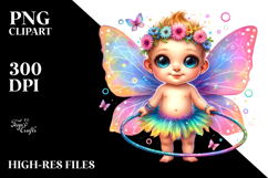 Vibrant Baby Fairy, Wearing Hula Hoop PNG Product Image 2