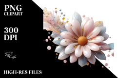 Colorful Glossy Daisy PNG Product Image 2