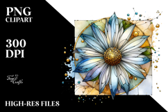 Abstract Stained Daisy PNG Product Image 2