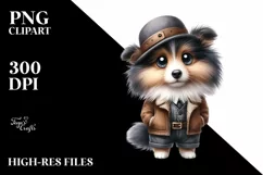 Funny Big Eyes Shetland Sheepdog | Clipart Product Image 1